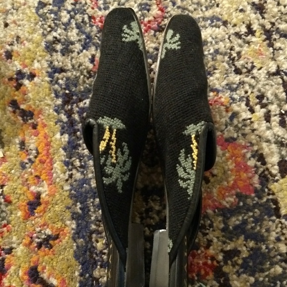 Zalo Palm tree slides needle point tapestry - Picture 5 of 6